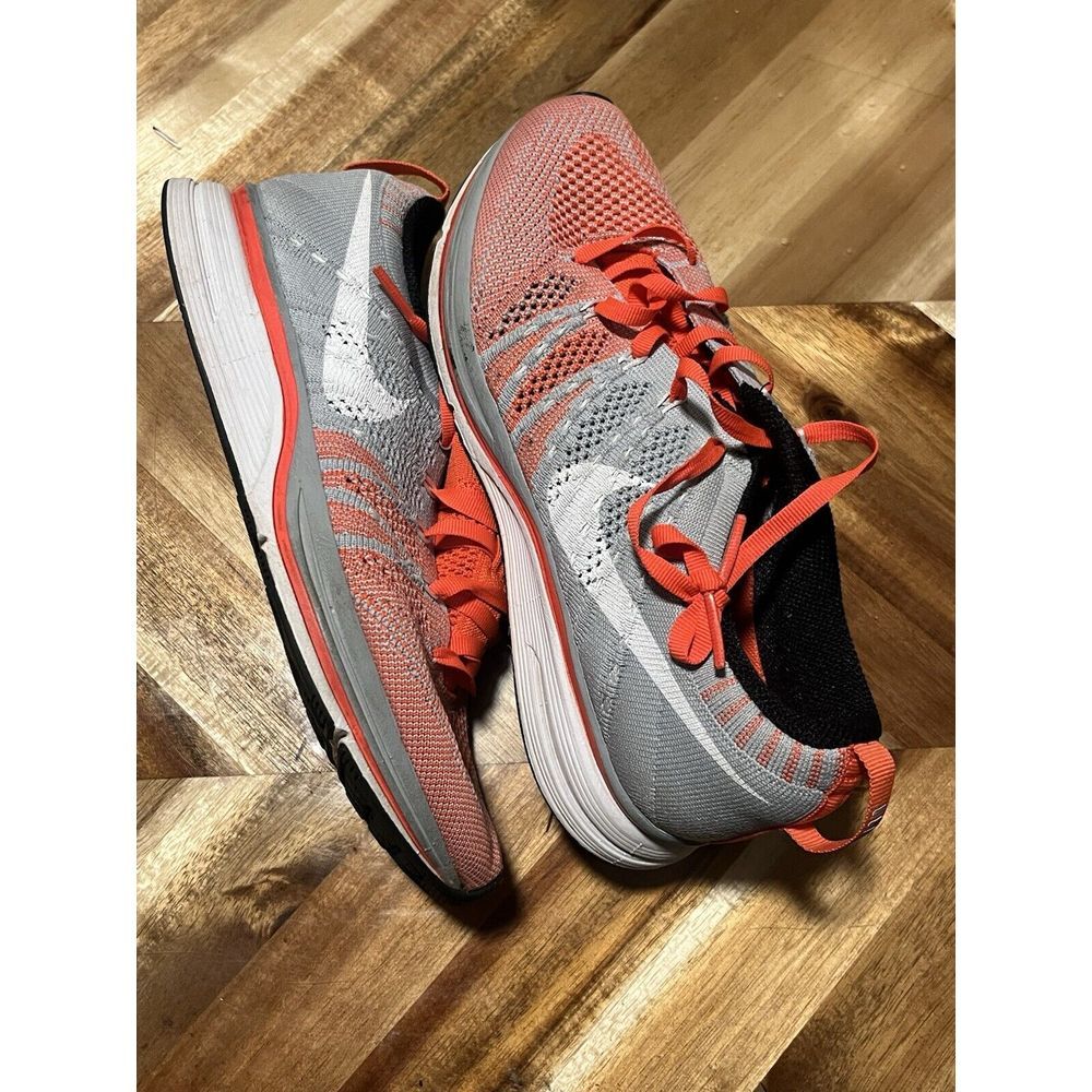 Nike Flyknit Trainer+‎ Low Gray Orange Men's 5 Sneakers 532984-613 '12 US 13
